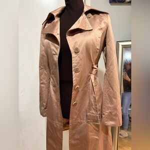 Bebe Tan Trench Coat with Fitted Silhouette